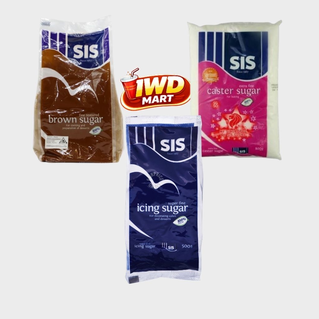 Sis Sugar All Variant 800&500 gr - Gula Halus Imp (brown& caster 800gr , Icing 500gr)