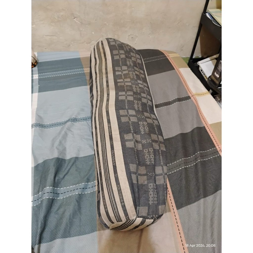 Guling kapuk jadul bekas motif salur biru
