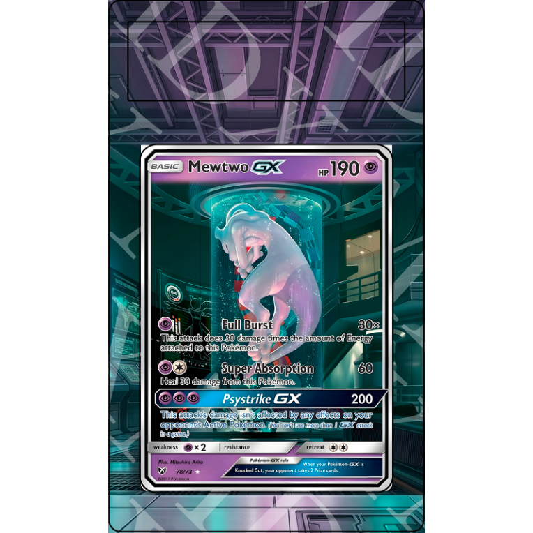 Mewtwo GX #78 Pokemon Shining Legends (Custom Extended Art)