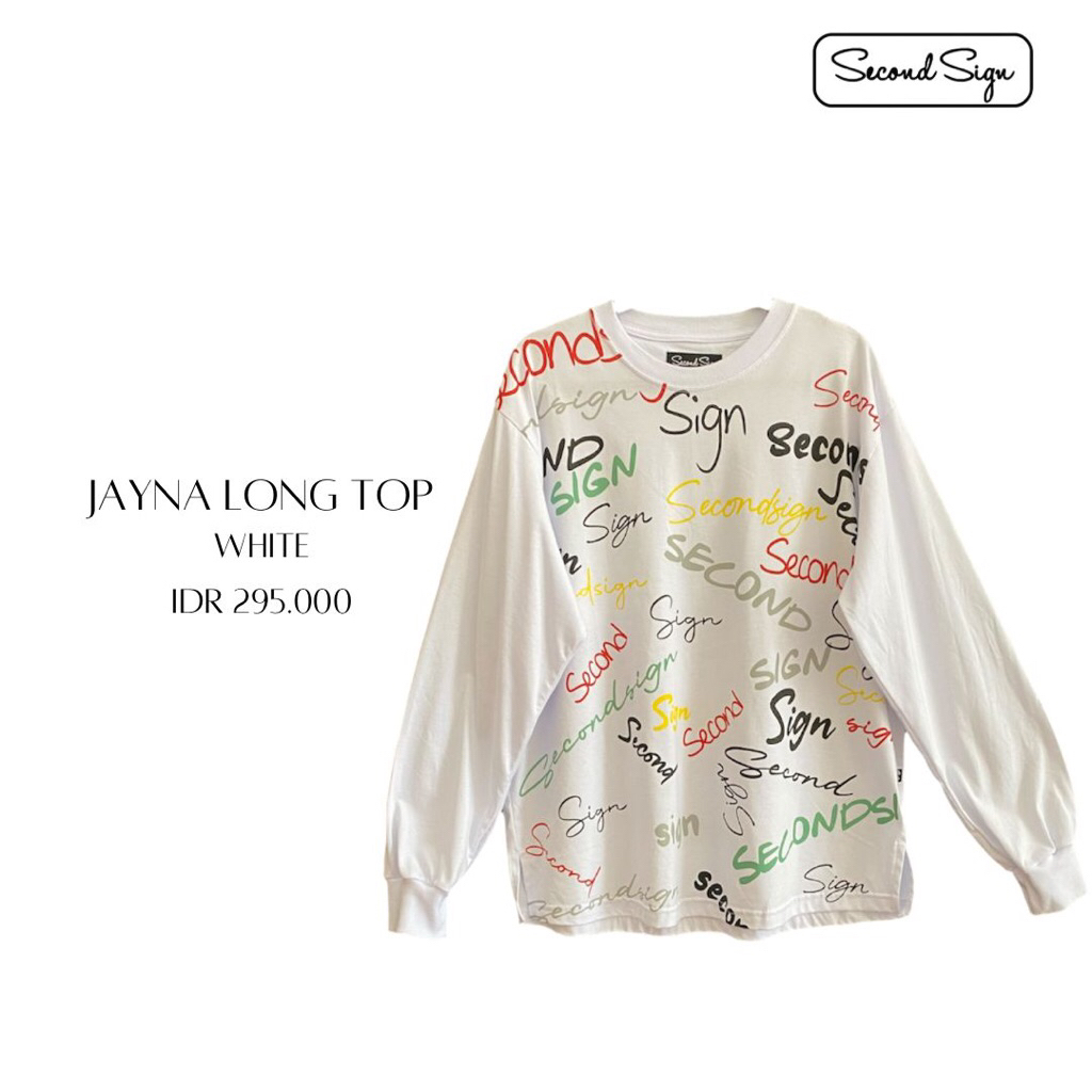 Skyshop Hijab Jayna Long Top Series Terbaru By Second Sign Bahan Cotton Combed