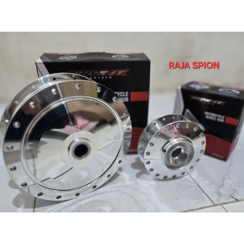 Tromol set depan belakang chrome Mio M3 merk Ride it/tromol depan belakang krom Mio M3 ride it/tromo