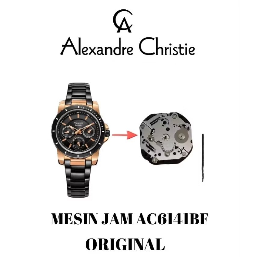 Mesin Jam Alexandre Christie original AC6141BF