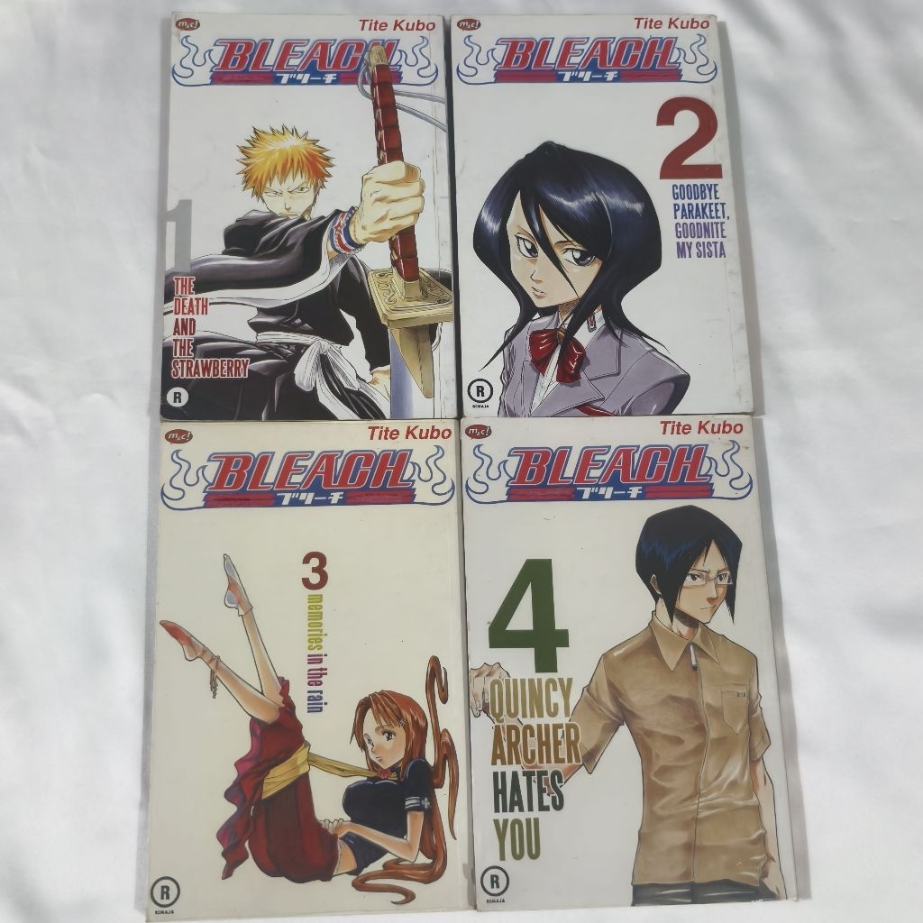 KOMIK [ PRELOVED ] BLEACH SET 1-4 BY TITE KUBO
