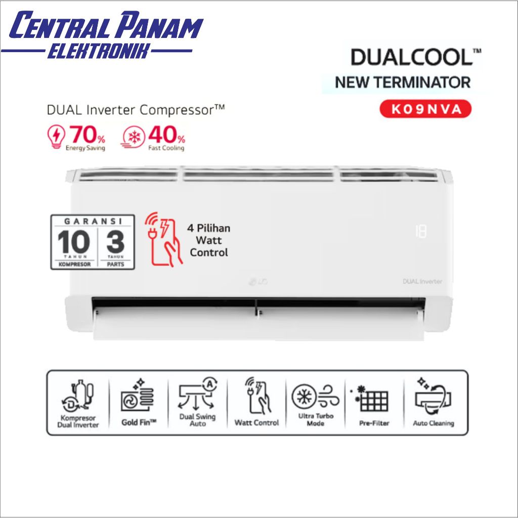 LG AC 1PK dualcool INVERTER K09NVA UNIT ONLY Central Panam Elektronik