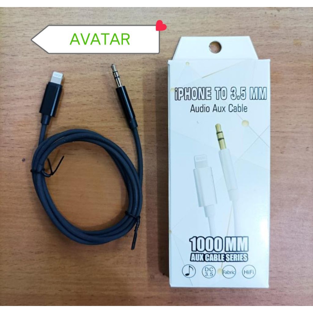 KABEL AUX 3.5MM TO LIGHTNING IPHONE AUDIO CABLE IPHONE TO JACK AUX