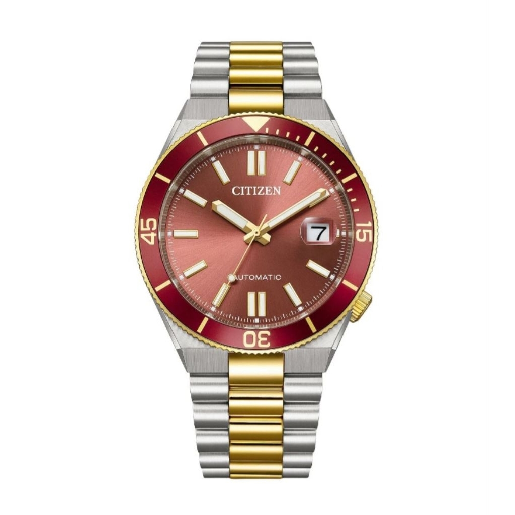 Jam Tangan Citizen Tsuyosa Shore NJ0234-58x Automatic Red Dial Sapphire Crystal WR100m Magnetic Resi
