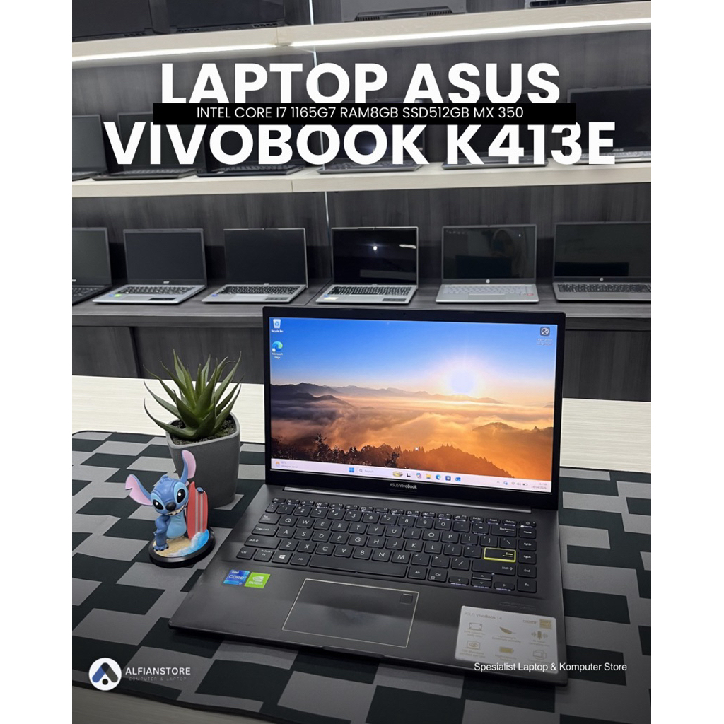 LAPTOP ASUS VIVOBOOK K413E INTEL CORE I7 1165G7 RAM8GB SSD512GB MX350