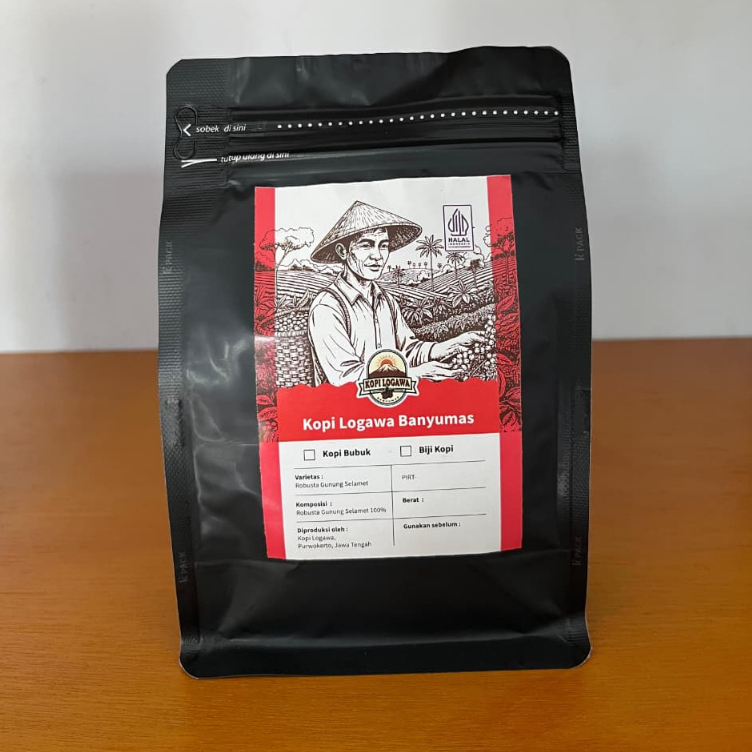 Logawa Kopi Robusta Banyumas 1 Kg - Bubuk Kopi Robusta Banyumas