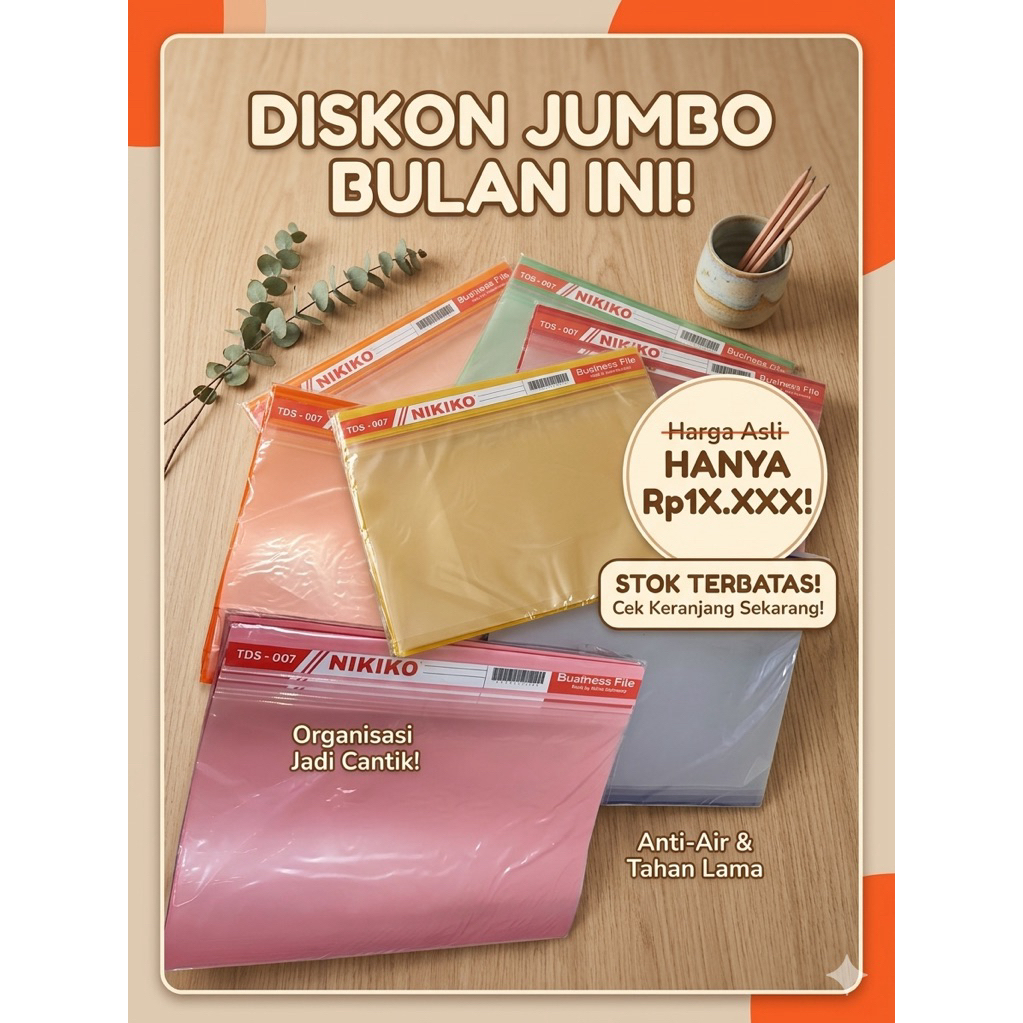 GROSIR 1lusin | Map Business File F4 / Map Plastik Jepit Snelhecter Warna Warni Murah