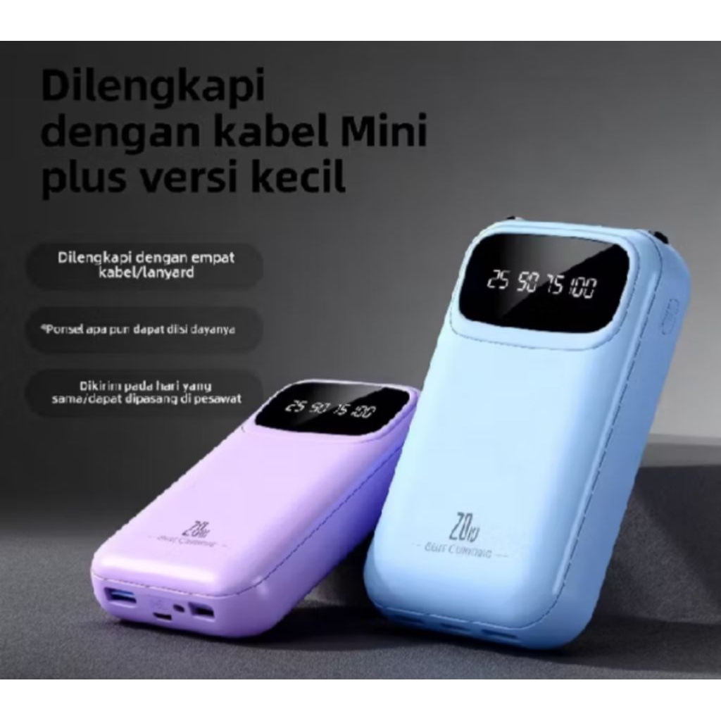 POWERBANK GUKOO 20000Mah compac 4 port-cable (kode A)