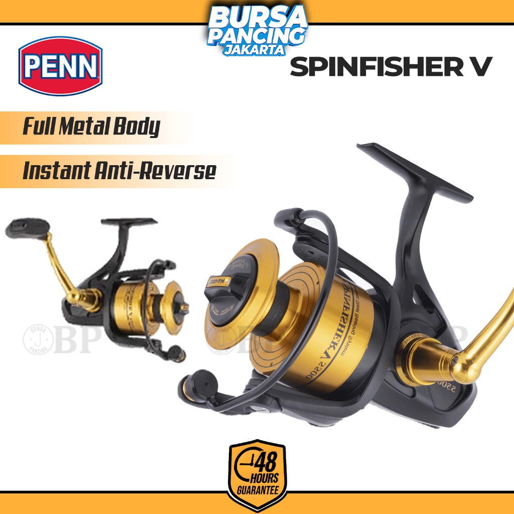 PENN Reel Spinning SPINFISHER V 3500-5500 Reel Spinning Tangguh dengan Water Tight Design