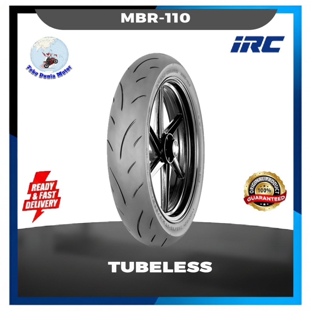 Ban matic IRC MBR 110 Ukuran 120 70 14 Ban Soft Compound Tubeless BONUS Pentil