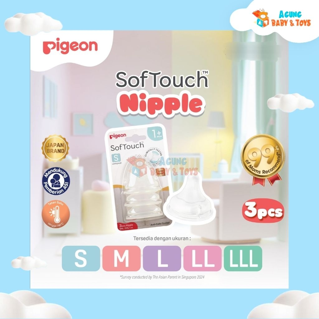 Pigeon Nipple Softouch Isi 3