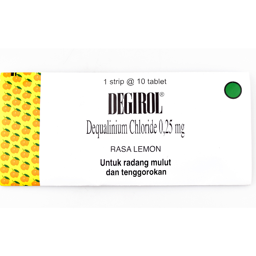 DEGIROL STRIP 10 TABLET /OBAT RADANG TENGGOROKAN /PERMEN HISAP