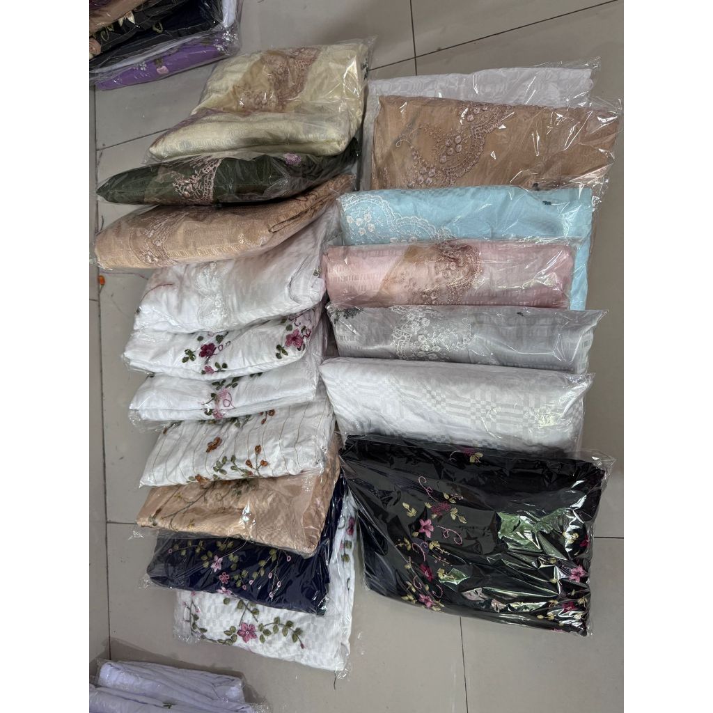 Mukena Terusan Sutra Blitz Kombinasi Sulam