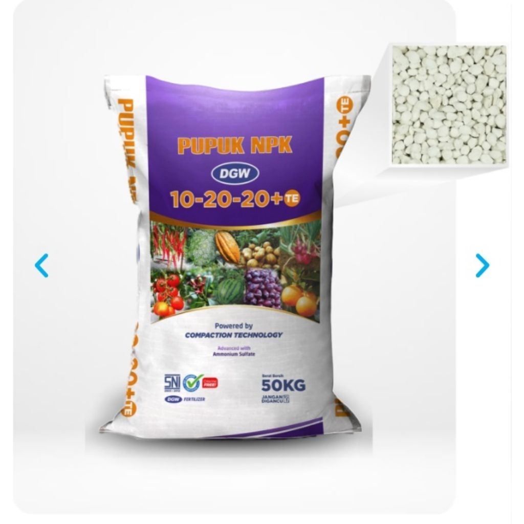 Pupuk NPK 10 20 20 +TE Kemasan 50Kg