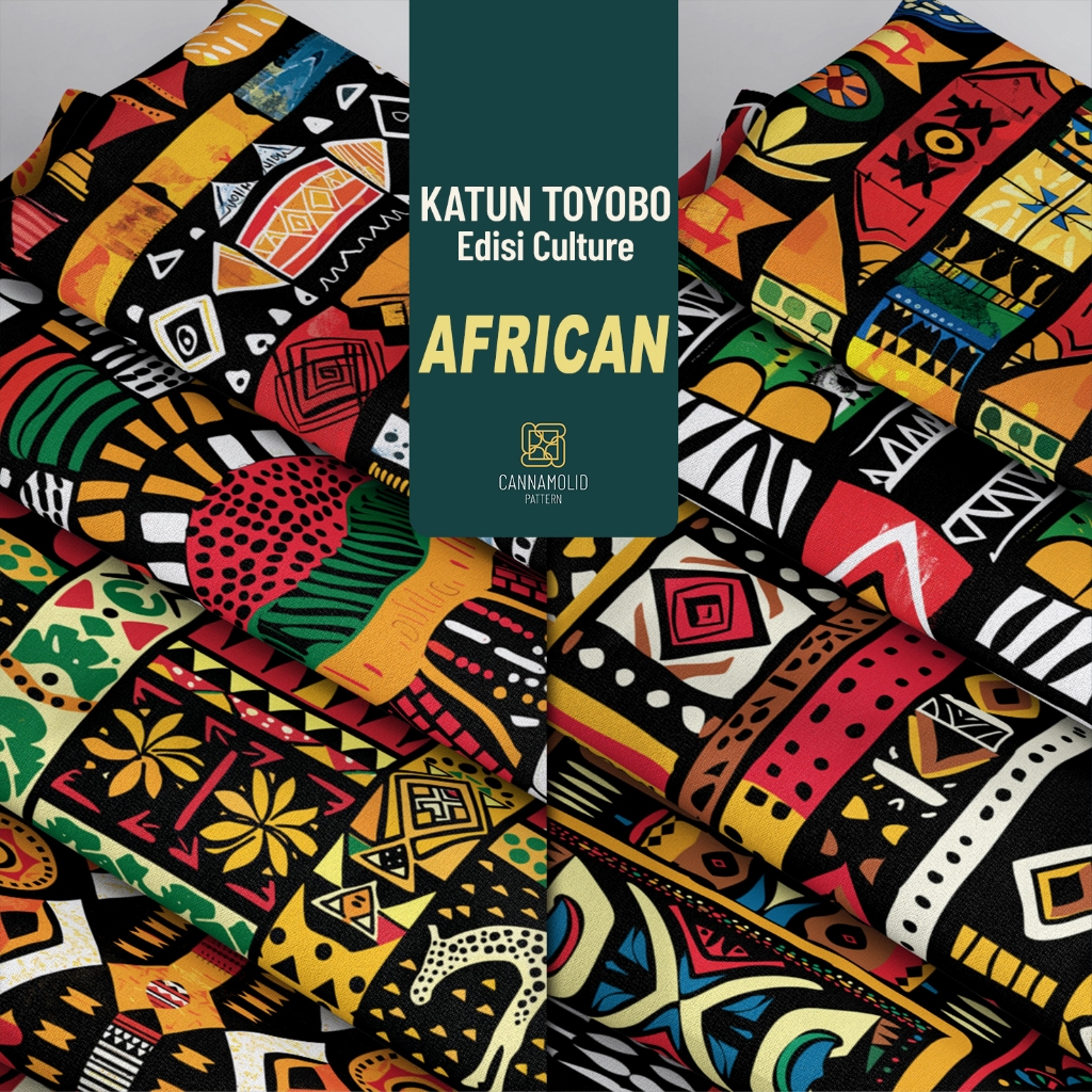 Kain Toyobo Motif AFRIKA Safari Etnik Printing | Lebar 145cm | AFRICAN