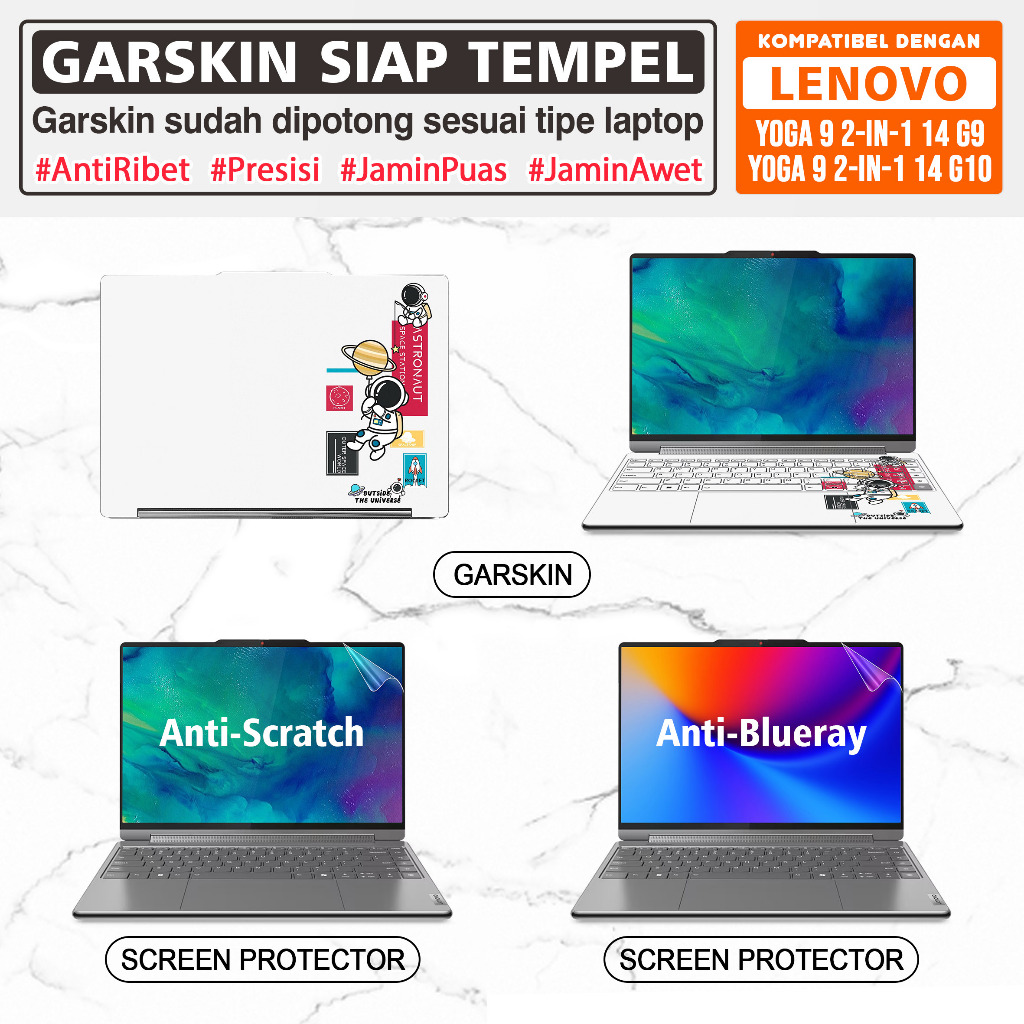 Pelindung Keyboard Protector Cover Kompatibel dengan Lenovo Yoga 9 9i-14 2-in-1 14IMH9 Gen 9 Tpu Sil