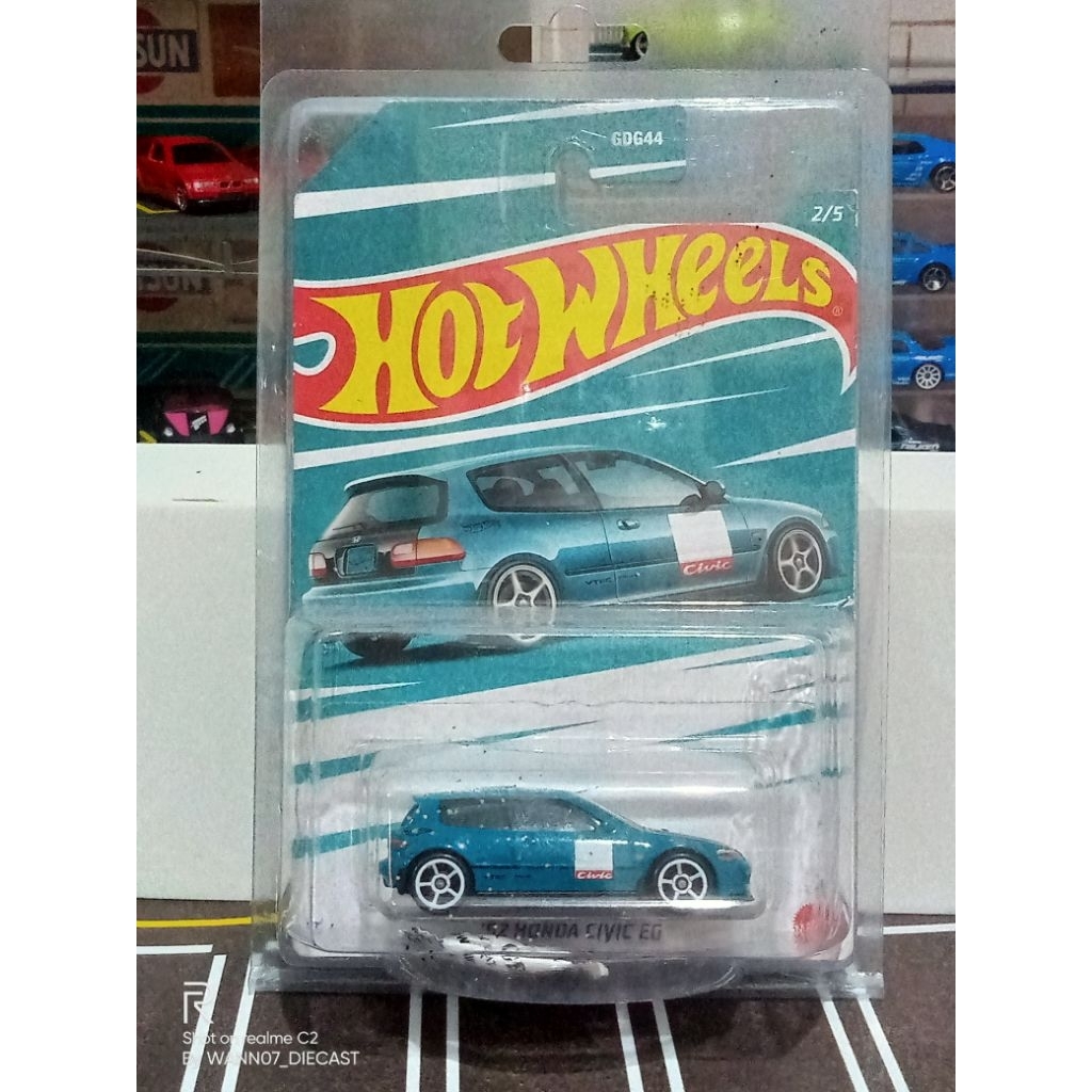 hotwheels honda anniversary Honda Civic EG hijau tosca
