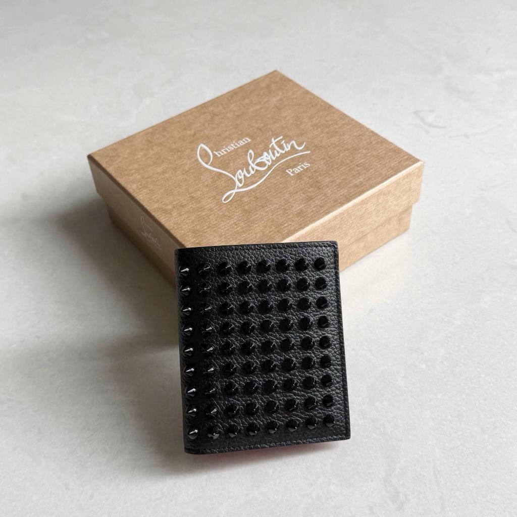 Christian louboutin paros spike flap card case