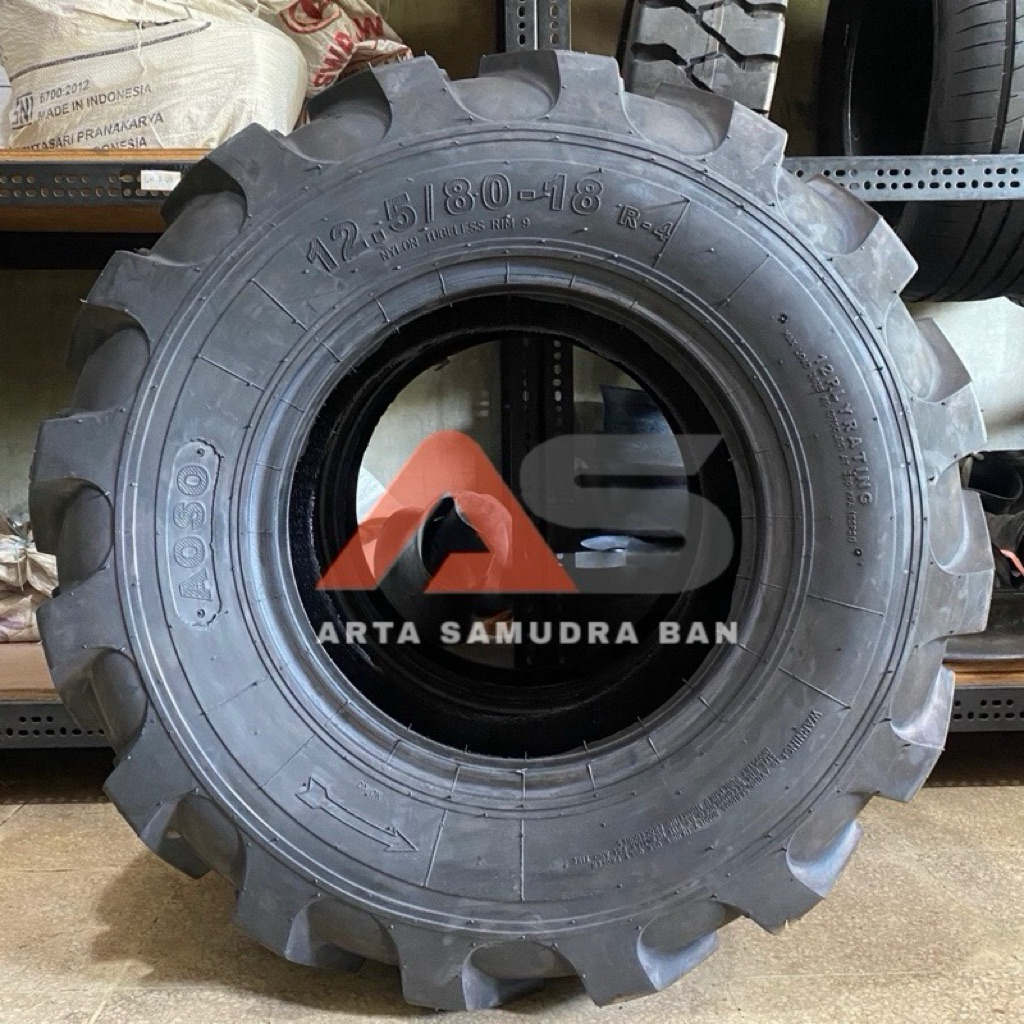 Ban Traktor Backhoe Loader Aoso R4 12.5 / 80 - 18 12PR Tubeless