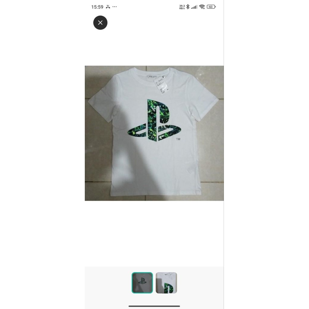 Kaos Tshirt Anak H&M Original PS Playstation Size 146-152
