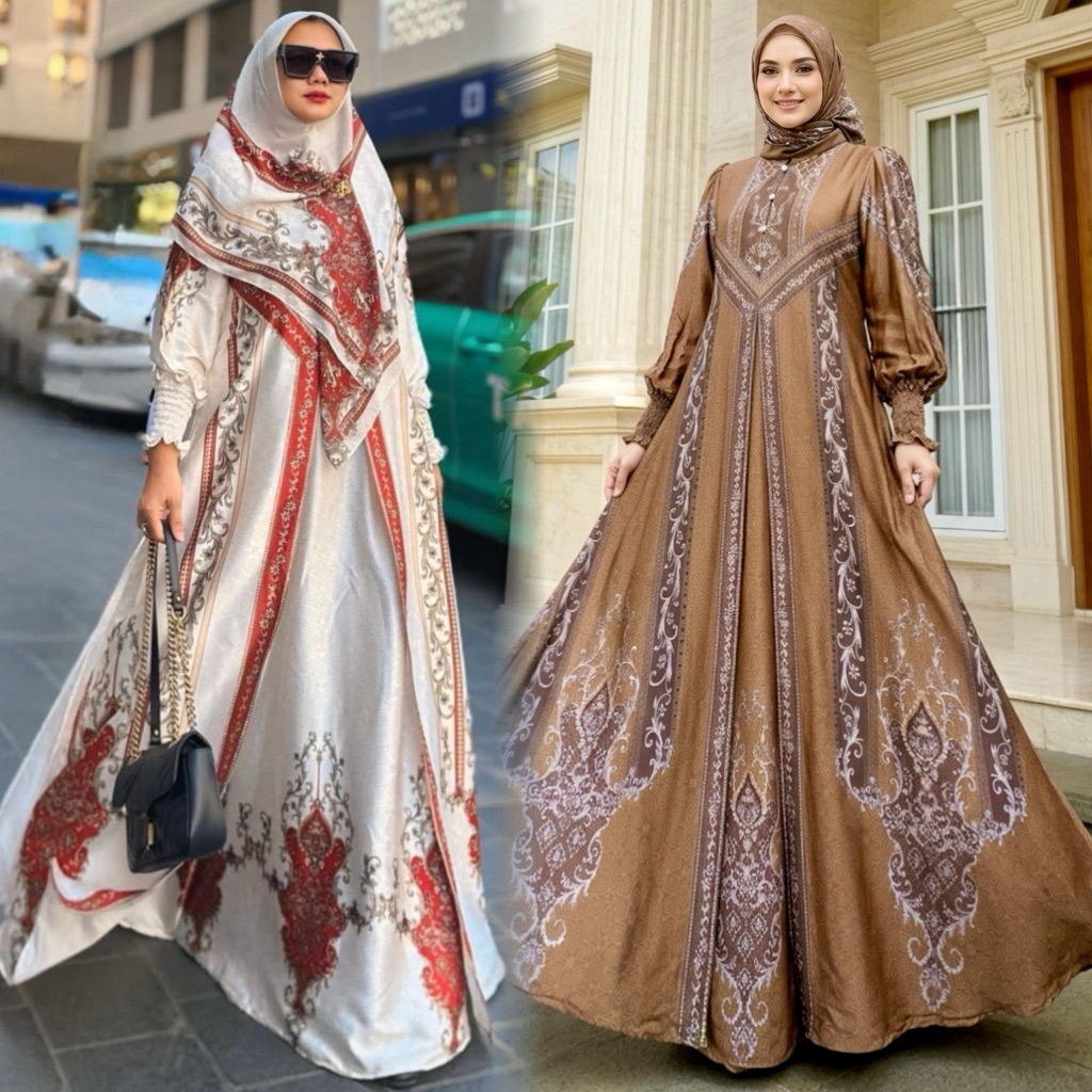AURAKAY GAMIS DRESS ZAENAB SET HIJAB 7978 ORI BY AURAKAY