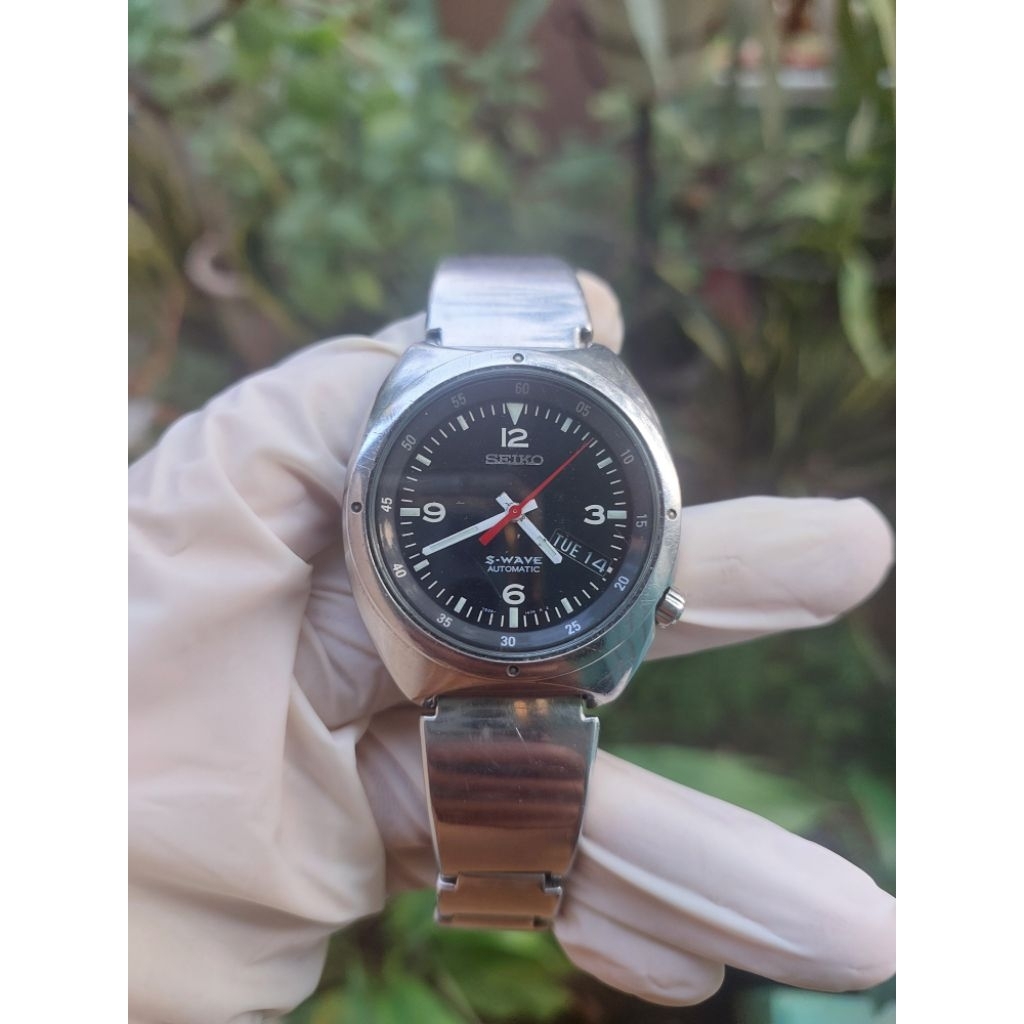 (Harga Net) Jam Tangan Seiko S-Wave Automatic 7S26-0120 All Original Mesin Normal Tinggal Pakai Rare