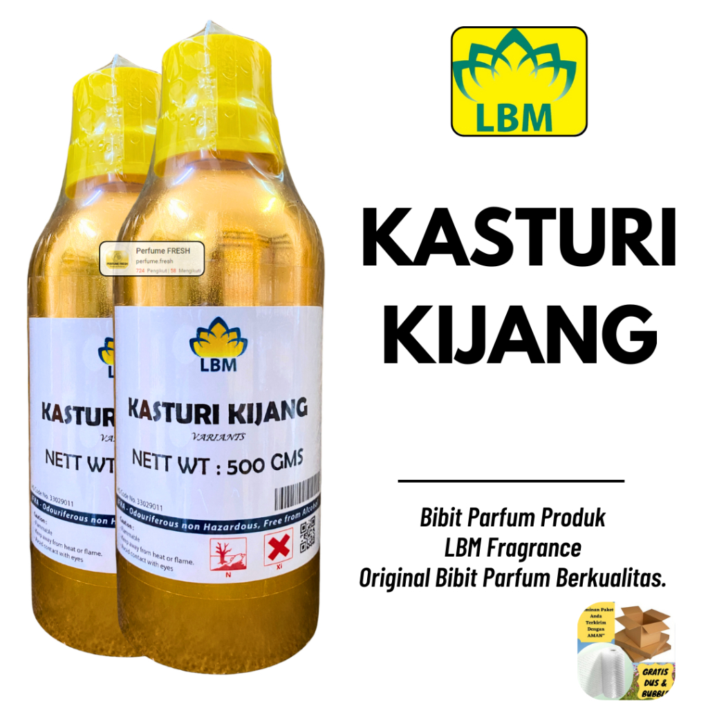 Bibit Parfum KASTURI KIJANG 500 ML SEGEL ALUMUNIUM LBM Fragrance - Biang Minyak Wangi Tahan Lama Ara