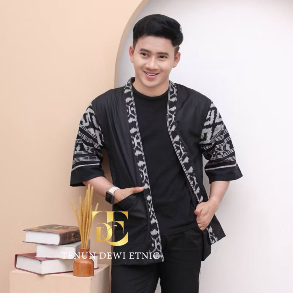 [TENUN ETNIK] Kimono Tenun Pria Outer Tenun Pria Baju Tenun Pria