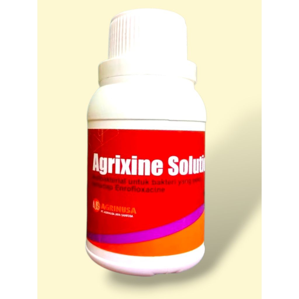 AGRIXINE SOLUTION 100ml - Obat pilek, bersin, snot, CRD complex pada ayam broiler, bebek