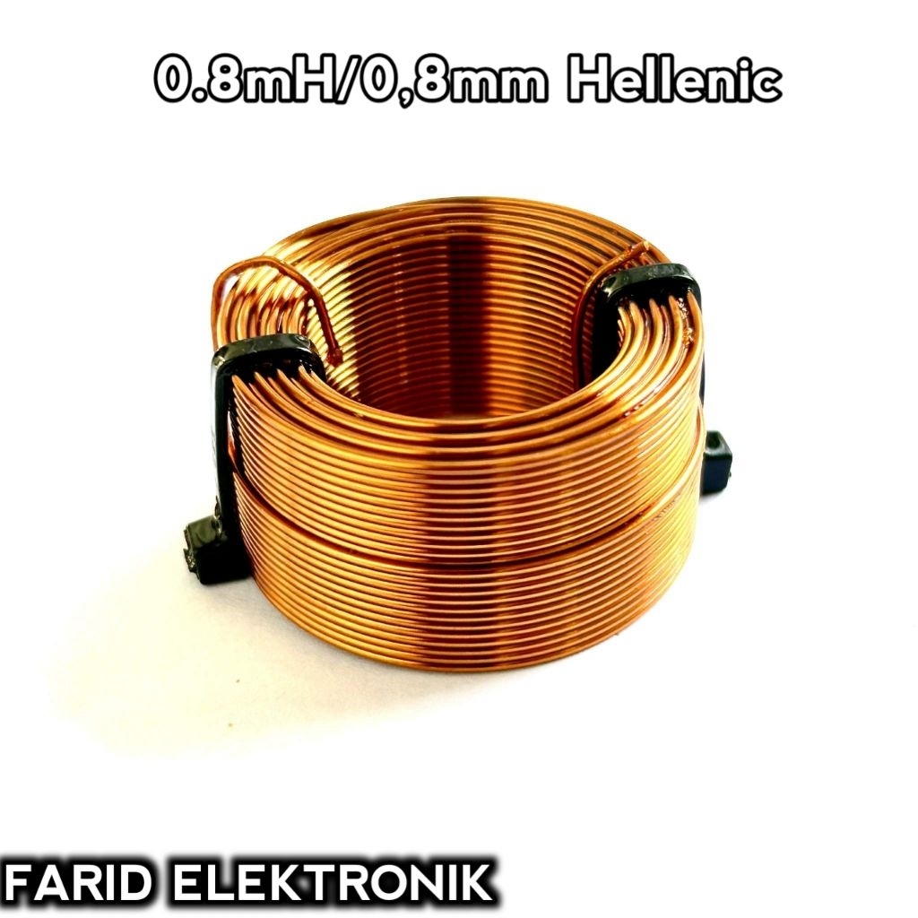 Coil induktor lilitan crossover 0.8mh 800uh  kawat 0.8mm
