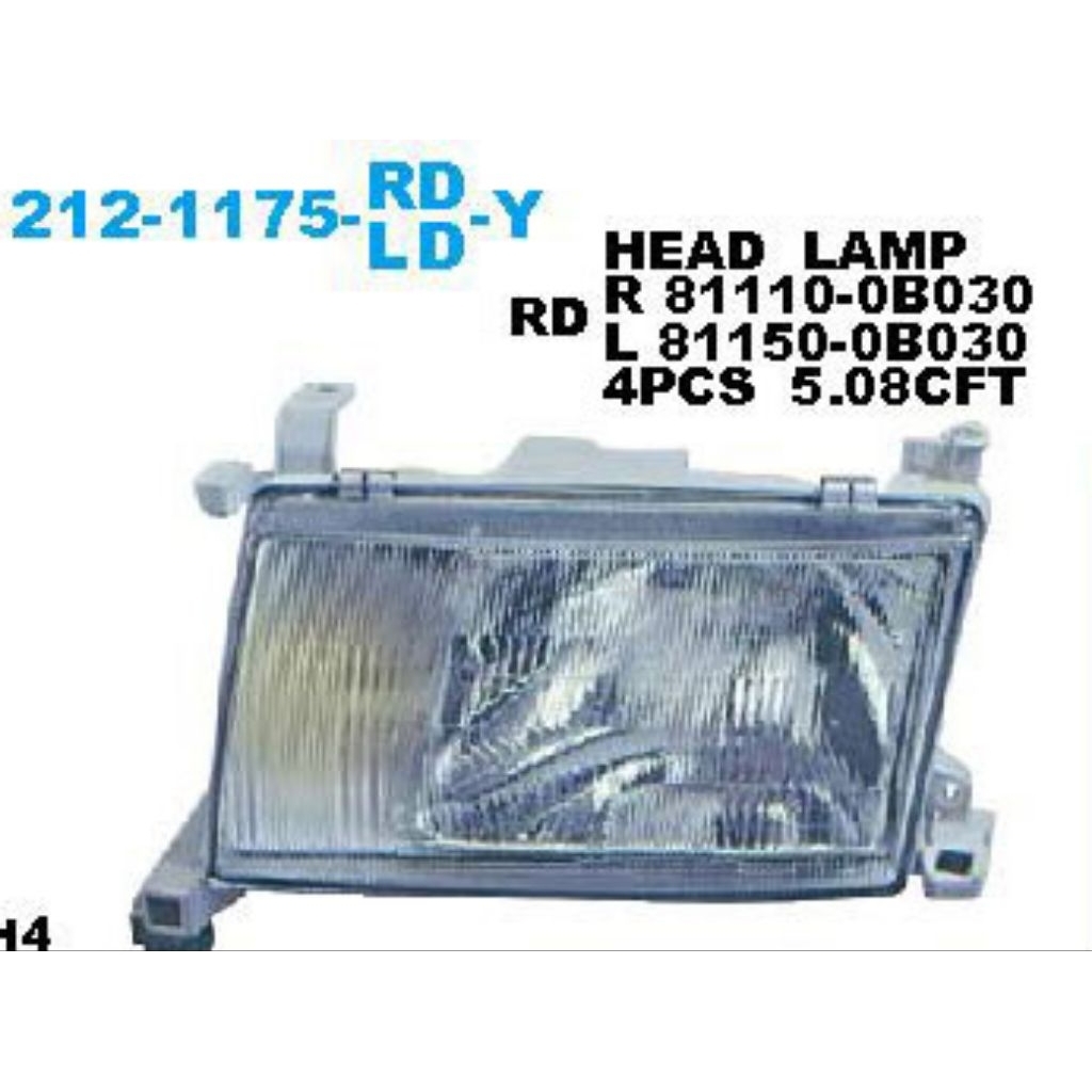 212-1175-RDY Headlamp Kijang Kapsul 1997-1999 With Foglamp