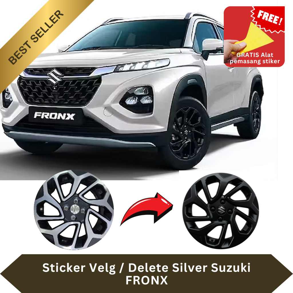 STIKER VELG DELETE SILVER SUZUKI FRONX