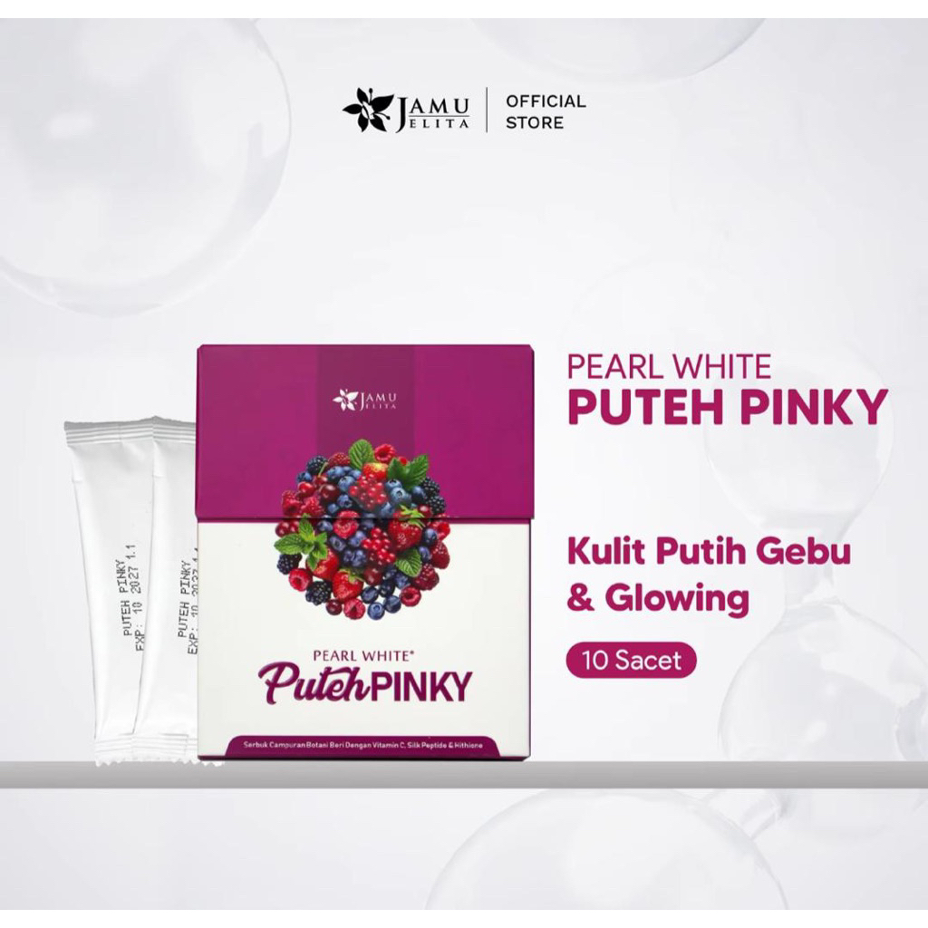 Jamu Jelita Pearl White PUTEH PINKY kemasan sachet