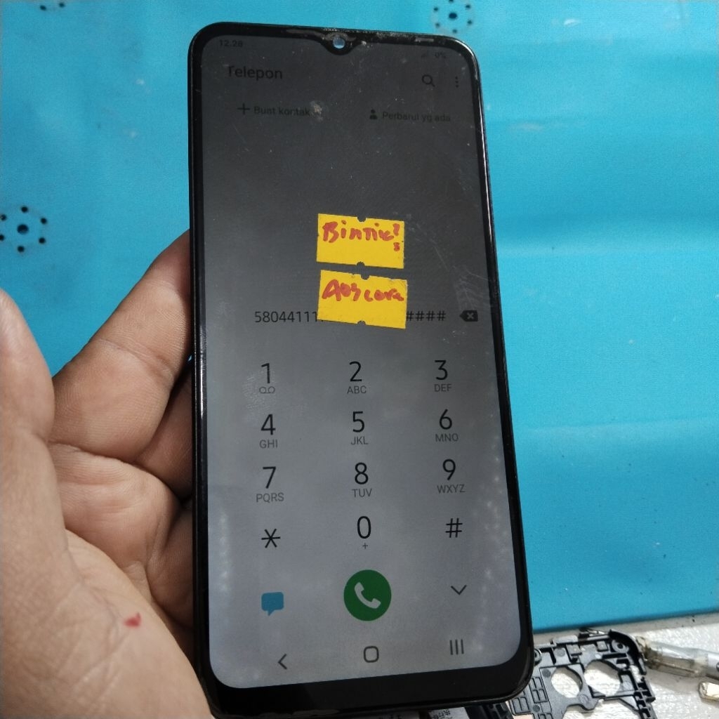LCD COPOTAN SAMSUNG A03 CORE MINUS BINTIK PUTIH PLUS FRAME