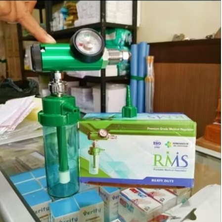 Regulator Medis Oksigen Portable Hi- Tech Ke Tabung Oksigen 0.5 LPM - 1-15 LPM