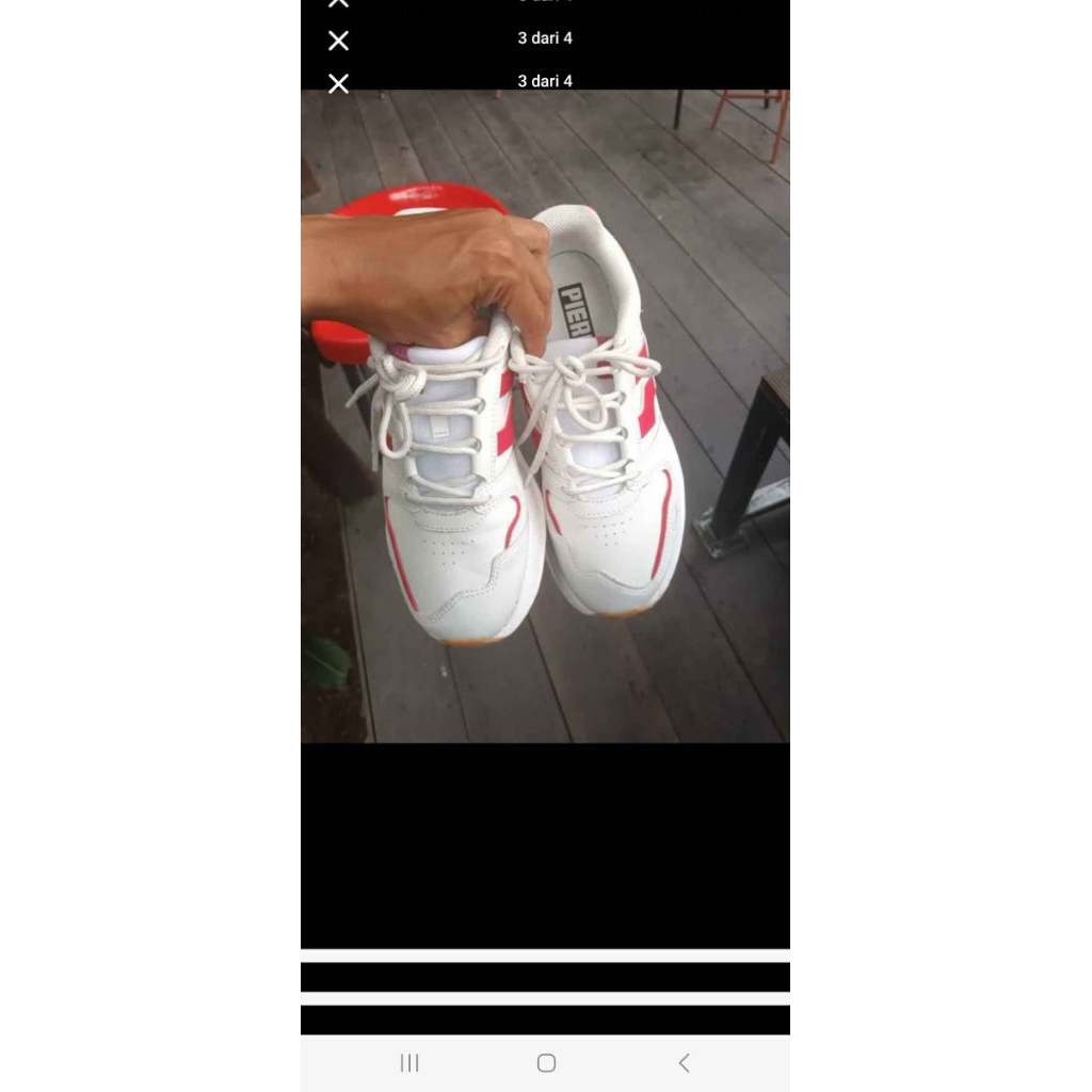 SEPATU PIERO PUTIH SIZE 40 SECOND NO MINUS