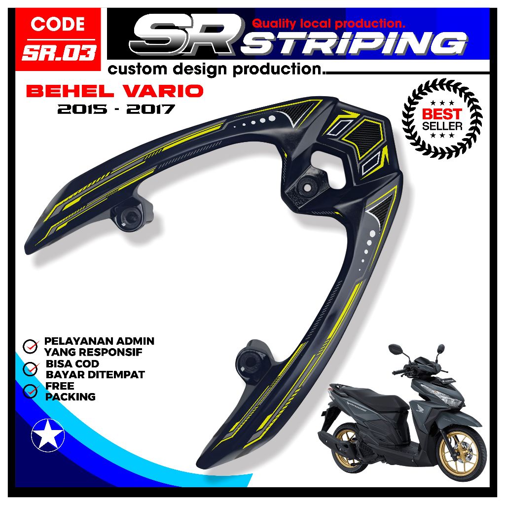 (COD) STRIPING STICKER BEHEL VARIO 2015 - 2017 PELINDUNG BEHEL VARIO UDAH CUTTING  SR.03