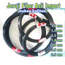 RUJI FIBER ROL HITAM IMPORT JERUJI FIBER UKURAN 1 MM, 1.3 MM, 1.5 MM, 1.8MM, 2 MM, 2.2 MM, 2.5 MM