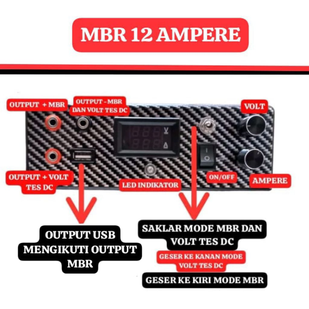 Power Supply Mbr 12 Ampere 5 Ampere 24 Volt Alat Service Hp/Laptop Penghancuran Short Circuit Short 