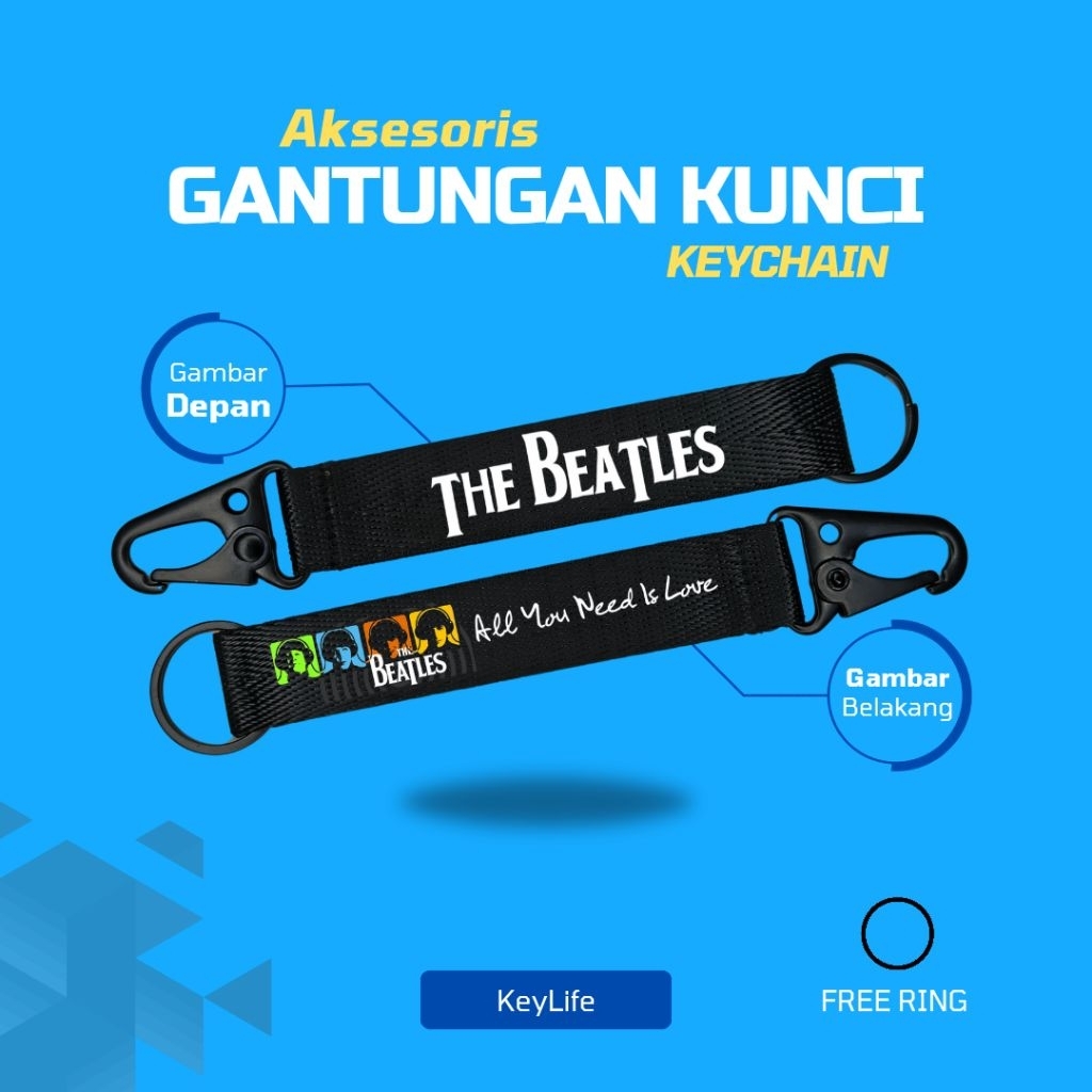 "TheBeatles" Gantungan kunci Band The Beatles / Keychain The Beatles