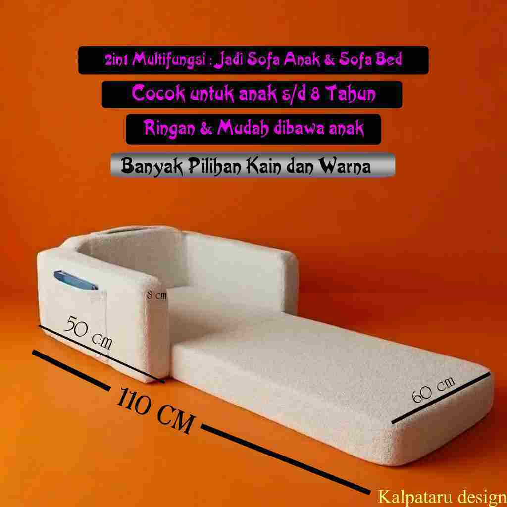FREE ONGKIR | Puffy Chair Sofa Lipat Anak Multifungsi Jadi Kasur | Sofa Anak Busa Empuk | Sofa Lipat
