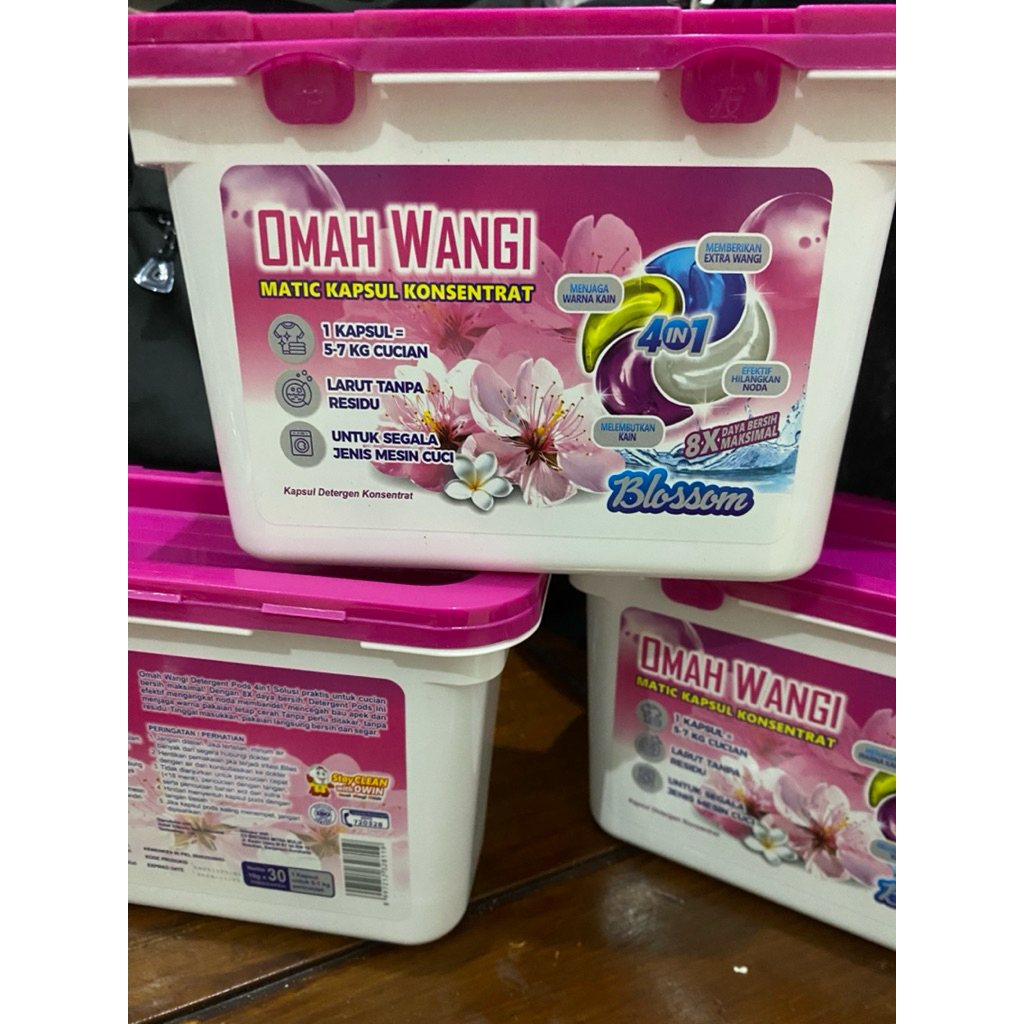 Omah Wangi FreshCaps Detergent Kapsul 30's & 7's | Wangi Tahan Lama Anti Bau Apek | Laundry Pods Mat