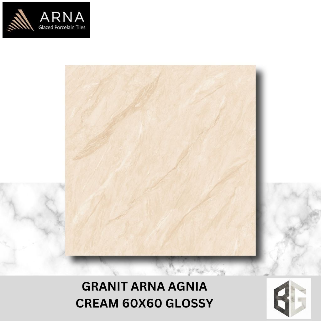 GRANIT ARNA AGNIA CREAM,WHITE,GREY,DARK GREY 60X60 GLOSSY - Granit Lantai Premium , Elegan & Tahan L
