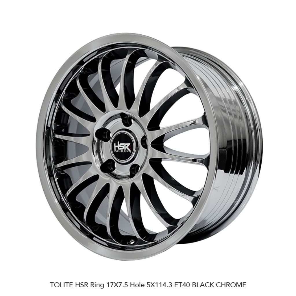 velg mobil R17 Tolite Black Chrome Pcd 5x114