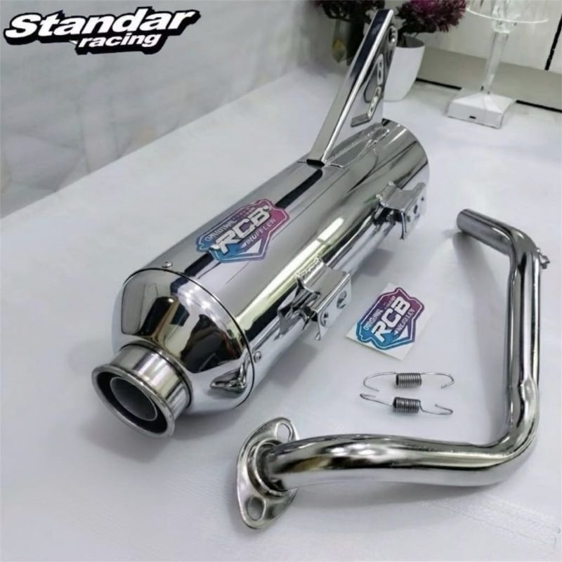 KNALPOT STANDAR  CROOM RCB SUARA NGEBAS ADEM, BEAT FI,KARBU, DELUXE, STREET 2020,BEAT 2022 KEATAS, S