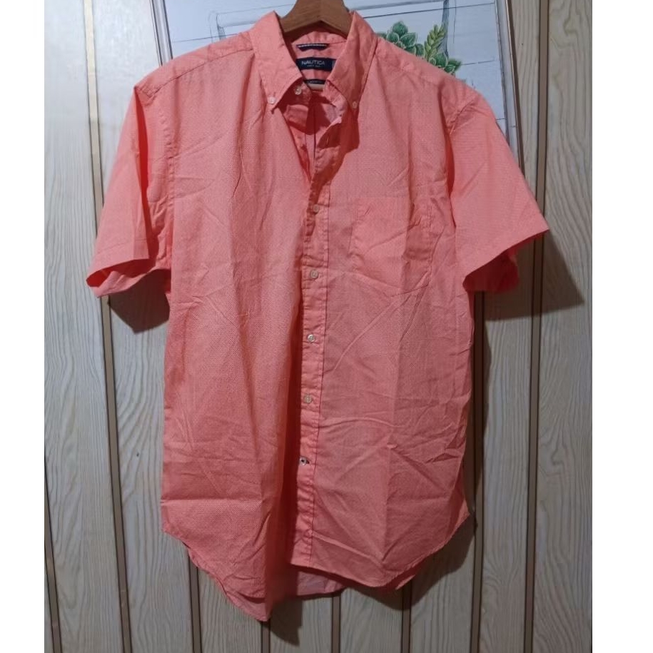Kemeja pria lengan pendek NAUTICA Classic Fit size M/international