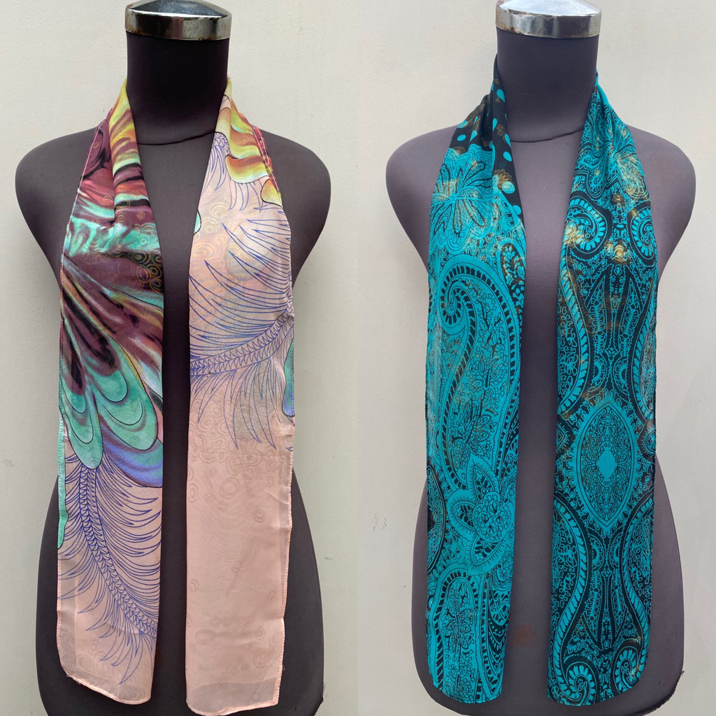 LAST STOCK SALE SYAL PANJANG BISA DIPITA MOTIF AKSESORIS LEHER BANDANA NECKSCARF WANITA PRIA CEWE AN