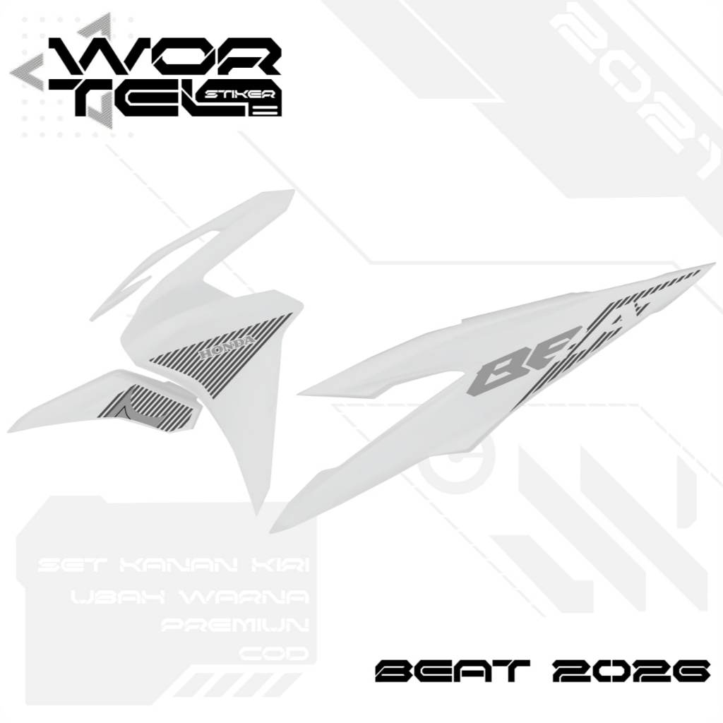 Wortel Stiker - Striping Beat Street 2025 - Striping Transparan Beat Street 2025 Simpel (Sudah Terpo